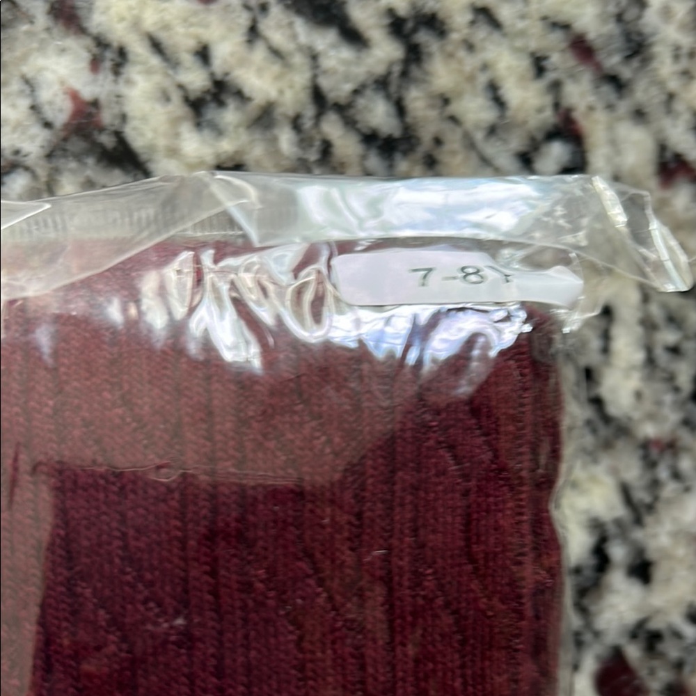 Little Stocking Co. Wine Cable Knit Tights - Picture 4 of 5